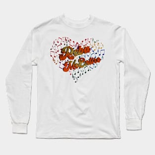 Colorful Heart Tone-Reba McEntire Long Sleeve T-Shirt